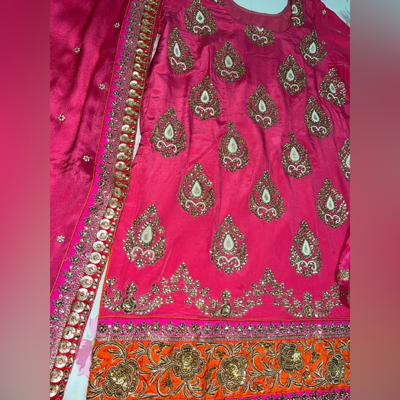 Hot pink indian patiyala suit - Picture 5 of 5